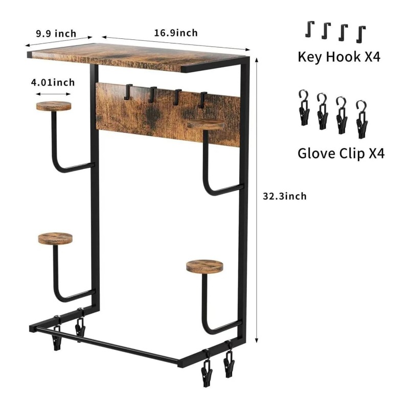 Motorcycle Gear Display Rack - حامل خوذة دراجة نارية بلون الخشب