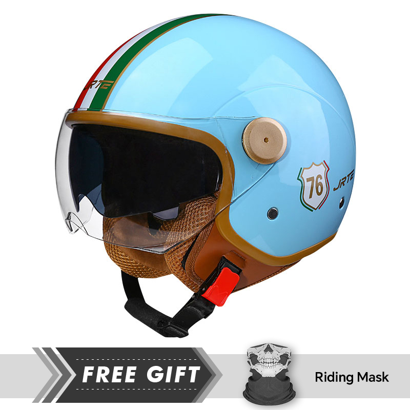 Motorcycle Gear In Store - عدسة مزدوجة مفتوحة الوجه خوذات الدرجات