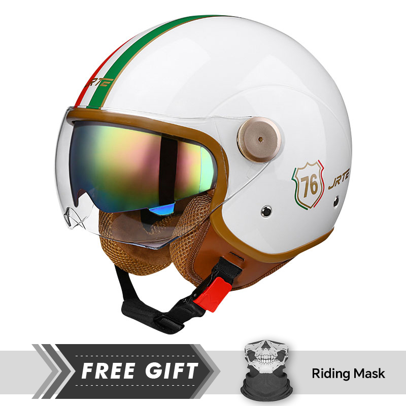 Motorcycle Gear In Store - DOT المعتمدة خوذة مفتوحة الوجه الرجعية
