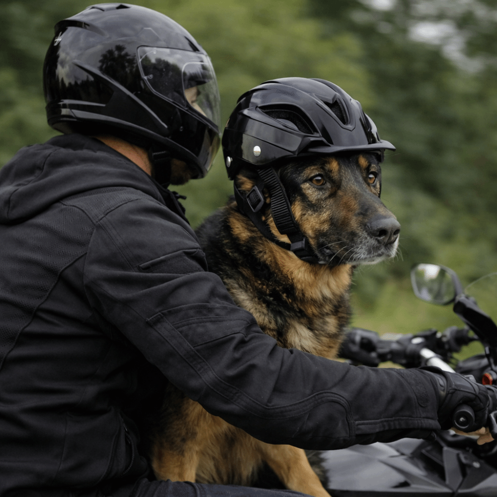 Motorcycle Gear For Dogs - خوذة للحيوانات الأليفة قابلة للتعديل، خوذة