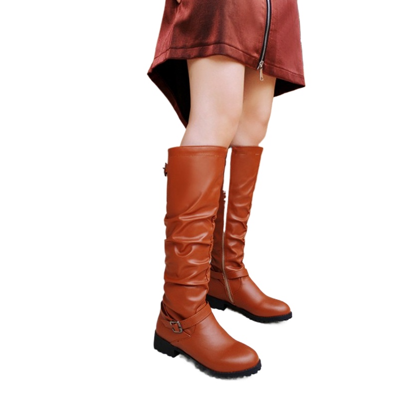 Riding Boot Short - أحذية نسائية طويلة حتى الركبة بتصميم