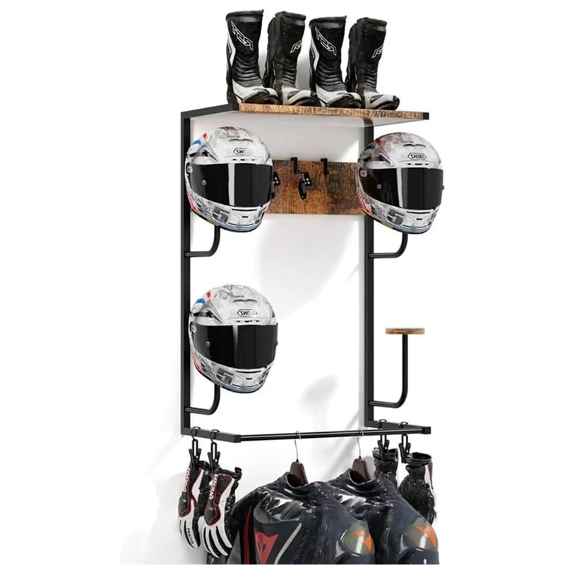 حامل خوذة دراجة نارية بلون الخ - مراجعة Motorcycle Gear Display Rack وسعره