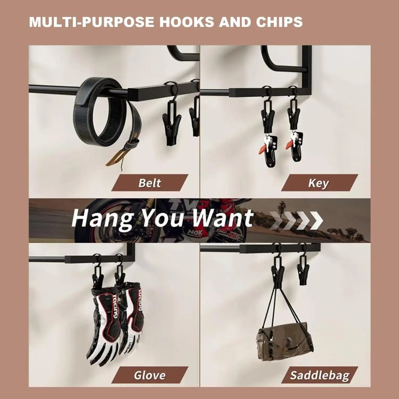 حامل خوذة دراجة نارية بلون الخ - مراجعة Motorcycle Gear Display Rack وسعره