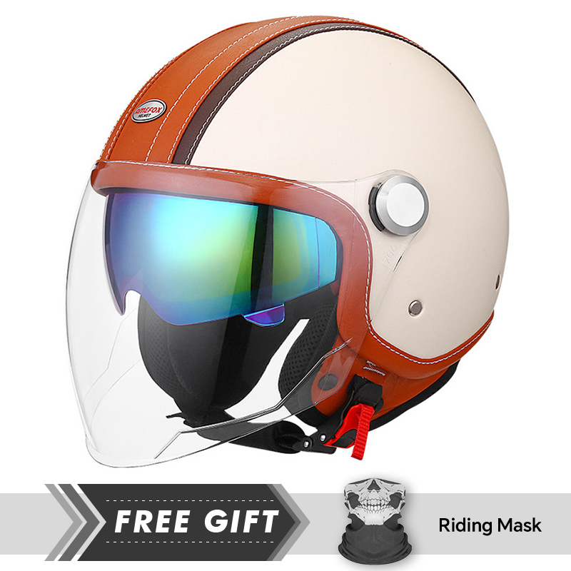 أبيض برتقالي أصلي مفتوح الوجه  - مراجعة Motorcycle Gear In Store وسعره