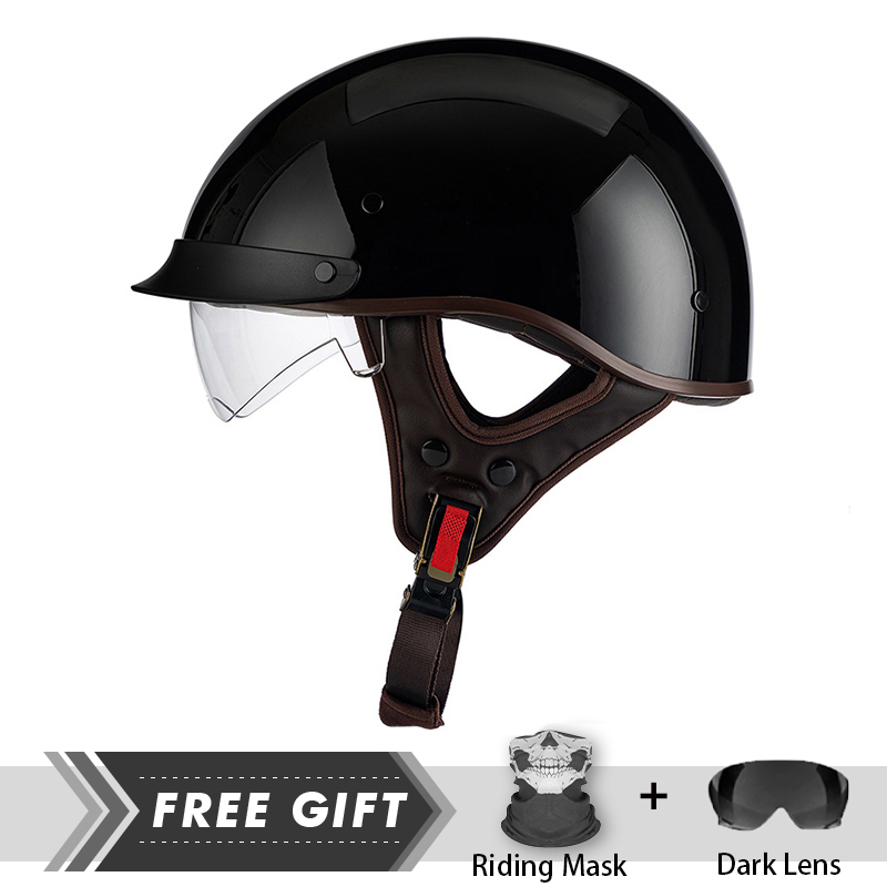خوذة نصف وجه للدراجات النارية  - مراجعة Motorcycle Gear In Store وسعره