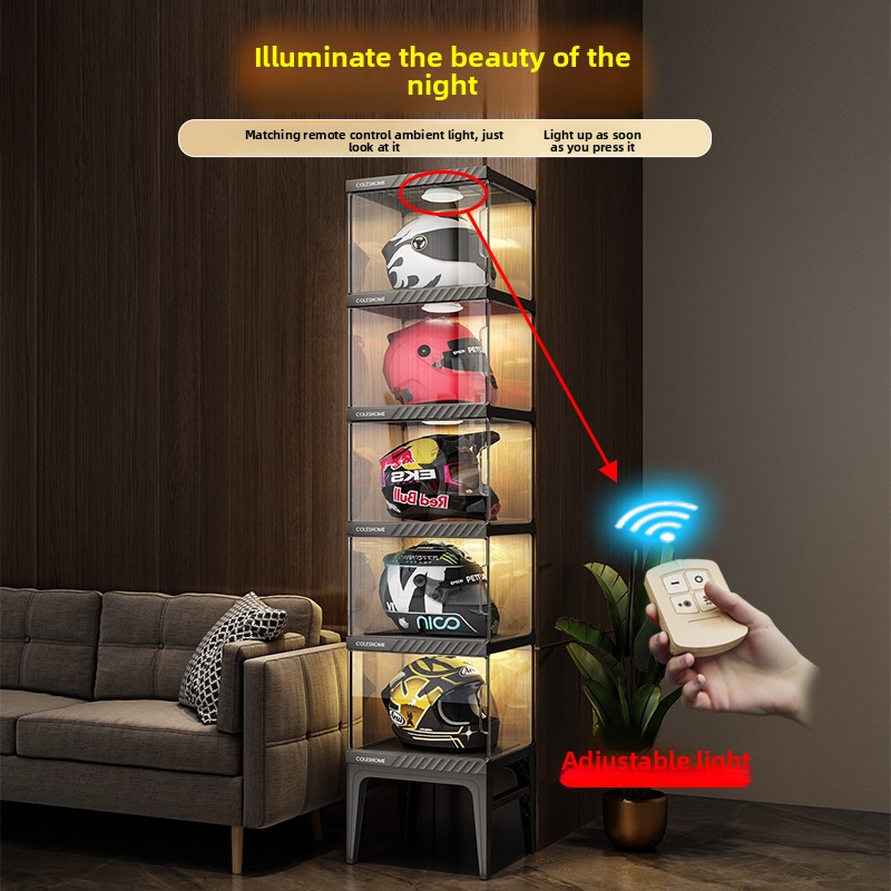 خزانة تخزين خوذة الدراجة النار - مراجعة Motorcycle Gear Display Rack وسعره