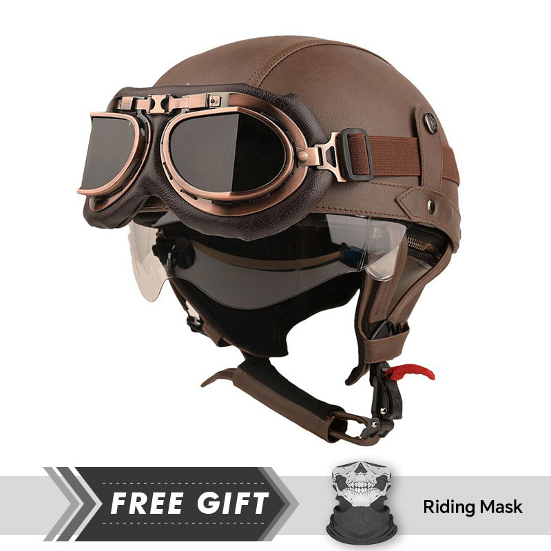 خوذات خفيفة الوزن نصف الوجه لل - مراجعة Motorcycle Gear In Store وسعره