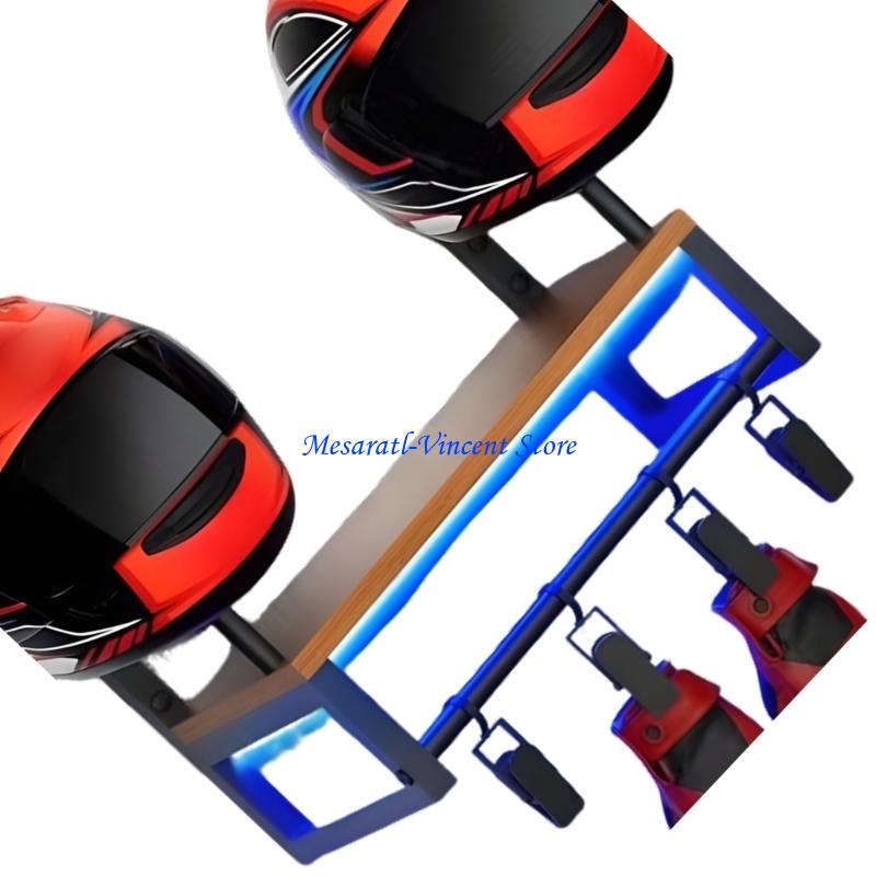 A70F رف جدار خوذة قوي هيكل من  - مراجعة Motorcycle Gear Display Rack وسعره