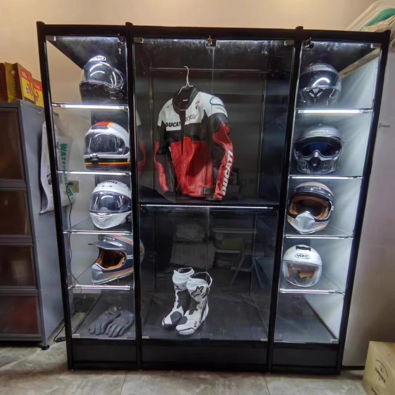 دراجة نارية خوذة رف شاشة الدرا - مراجعة Motorcycle Gear Display Rack وسعره