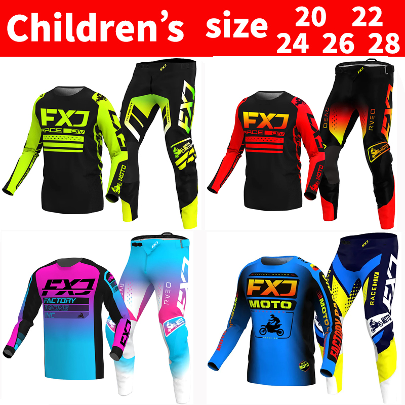 FXJ موتوكروس جيرسي وسراويل أطف - مراجعة Motorcycle Gear Youth وسعره