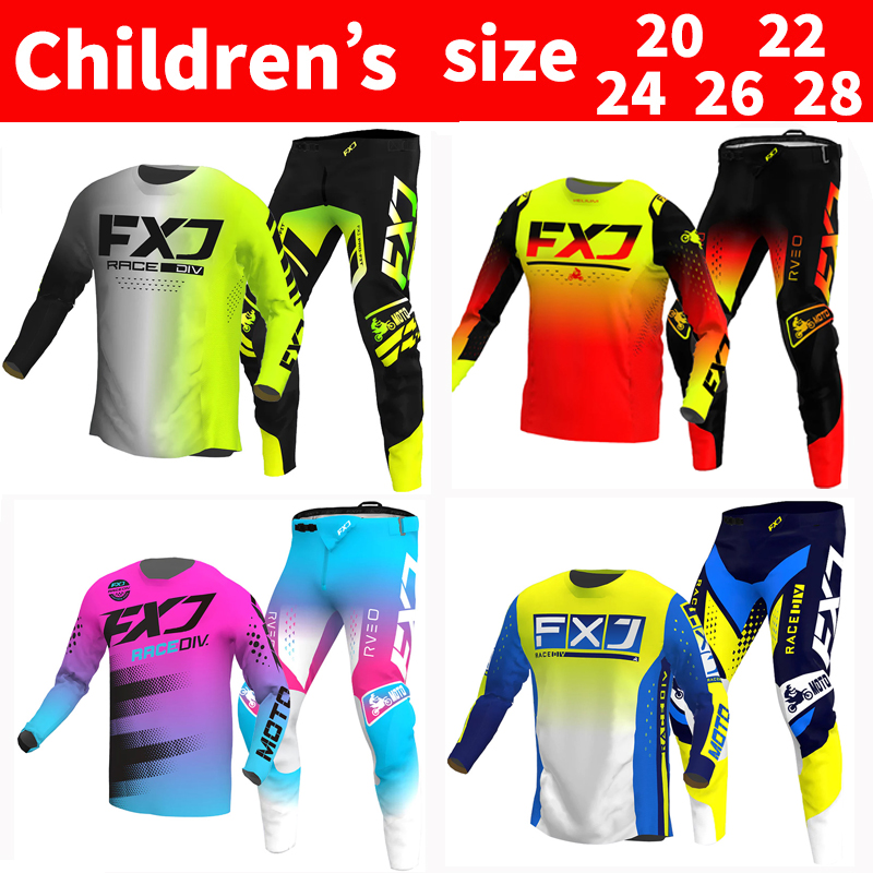 FXJ موتوكروس جيرسي وسراويل أطف - مراجعة Motorcycle Gear Youth وسعره