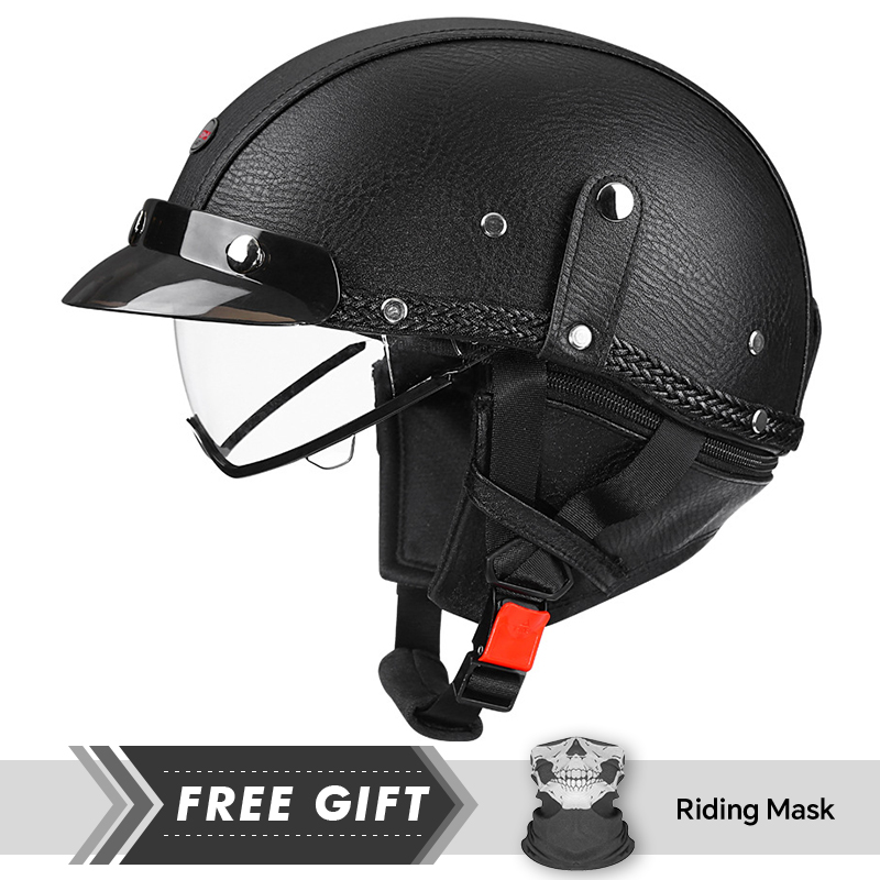 خوذة نصف دراجة نارية كلاسيكية  - مراجعة Motorcycle Gear In Store وسعره