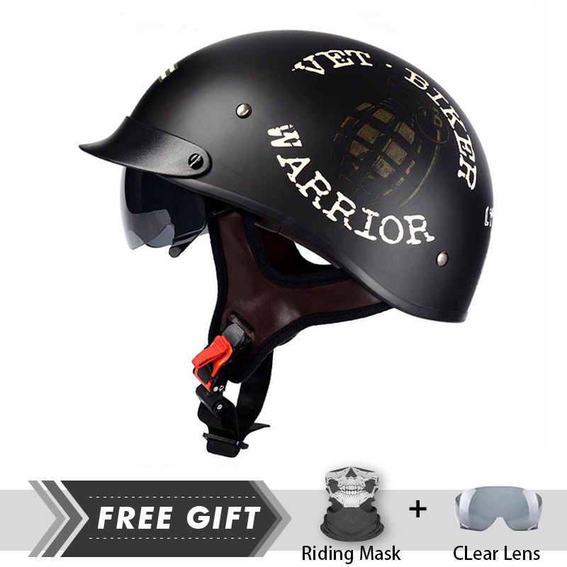 خوذة نصف وجه خفيفة الوزن للرجا - مراجعة Motorcycle Gear In Store وسعره