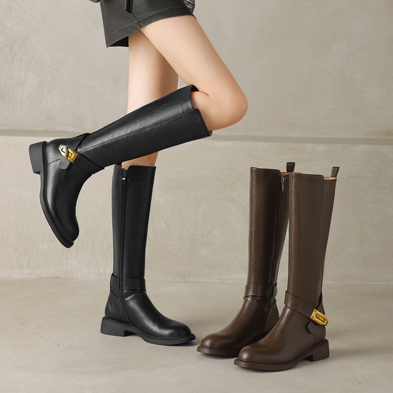 أحذية زورسار من جلد البقر بكعب - مراجعة Riding Boot Short وسعره