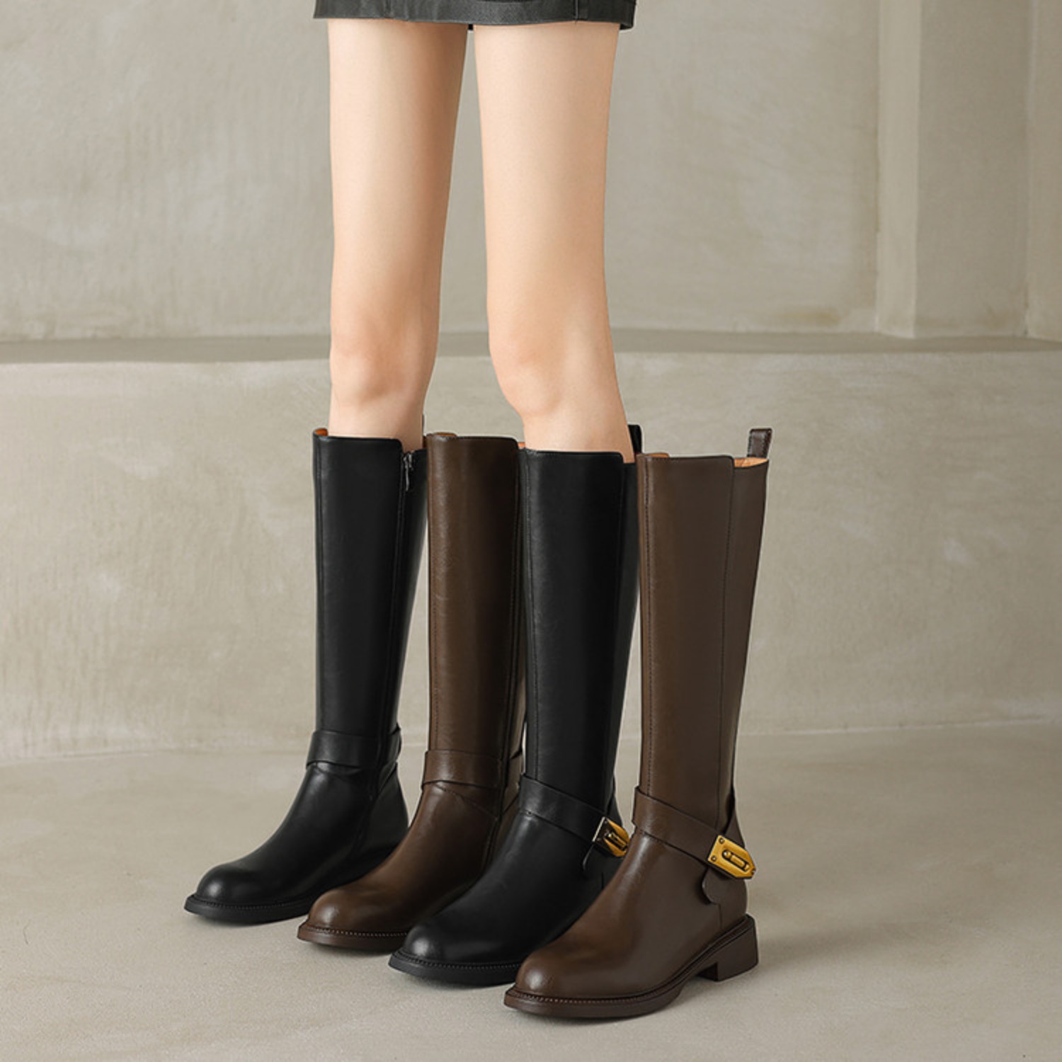 أحذية زورسار من جلد البقر بكعب - مراجعة Riding Boot Short وسعره