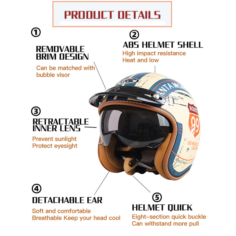 خوذة دراجة نارية مفتوحة الوجه  - مراجعة Motorcycle Gear In Store وسعره